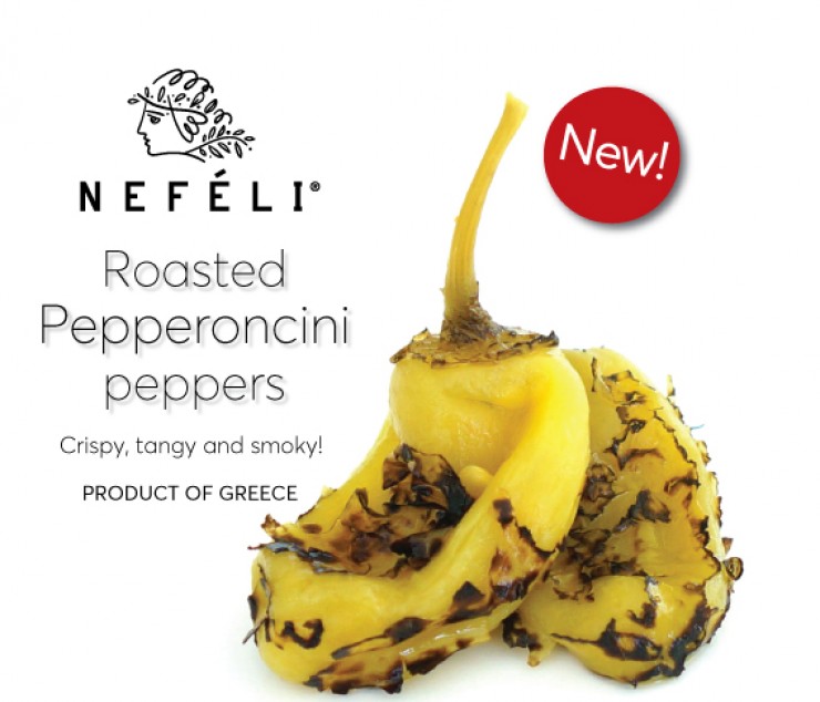 Check out our new addition! Nefeli Roasted pepperoncini peppers! Crispy, tangy & smoky!