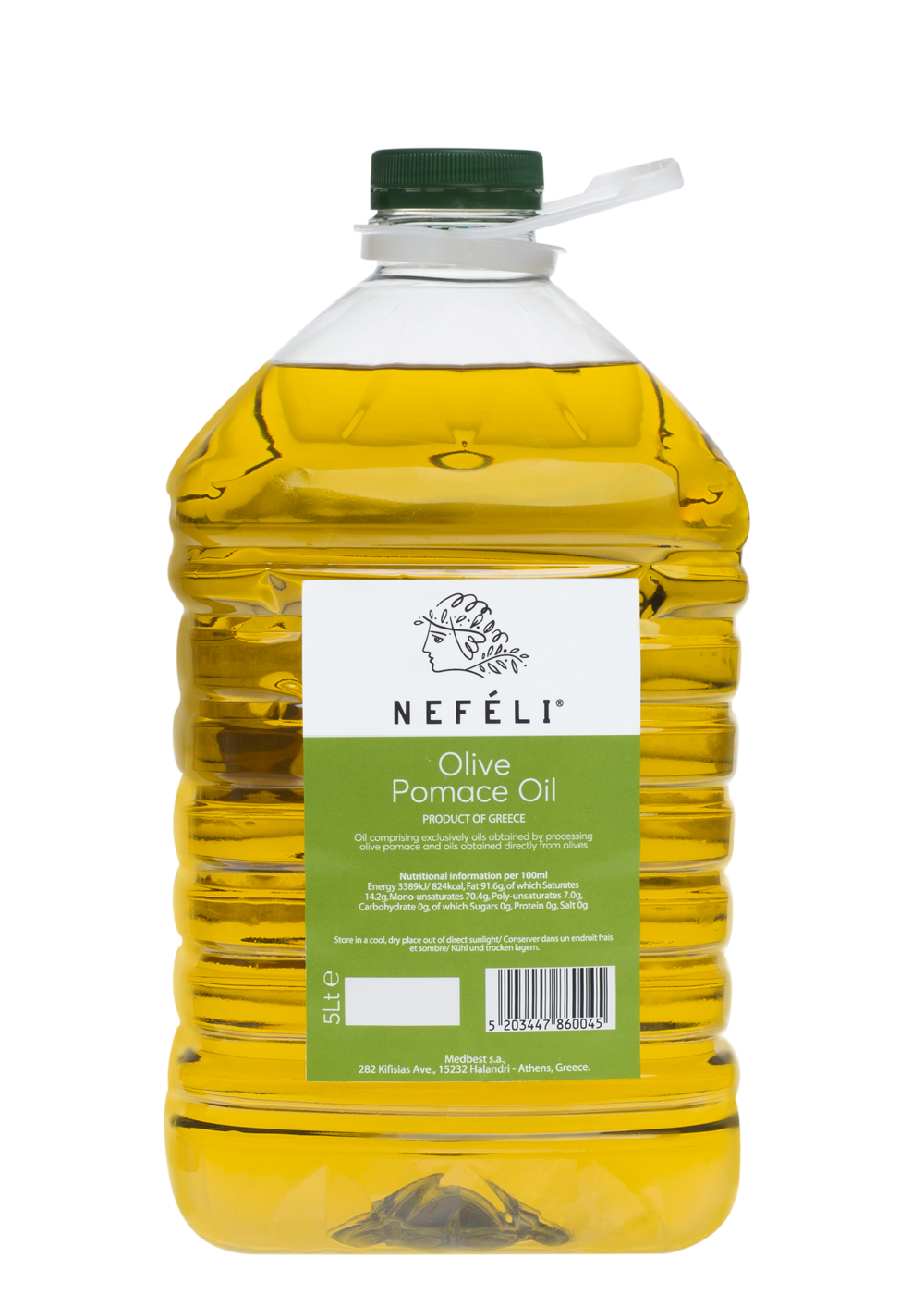 Olive pomace oil in 5lt plastic bottle