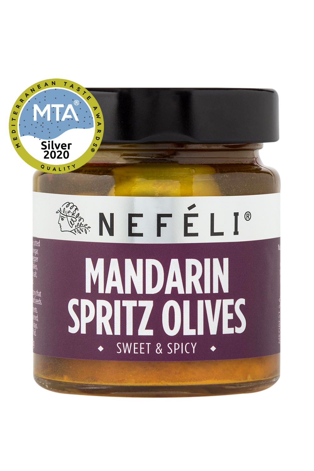 Halkidiki green olives pitted in a chili marinade with tangerine