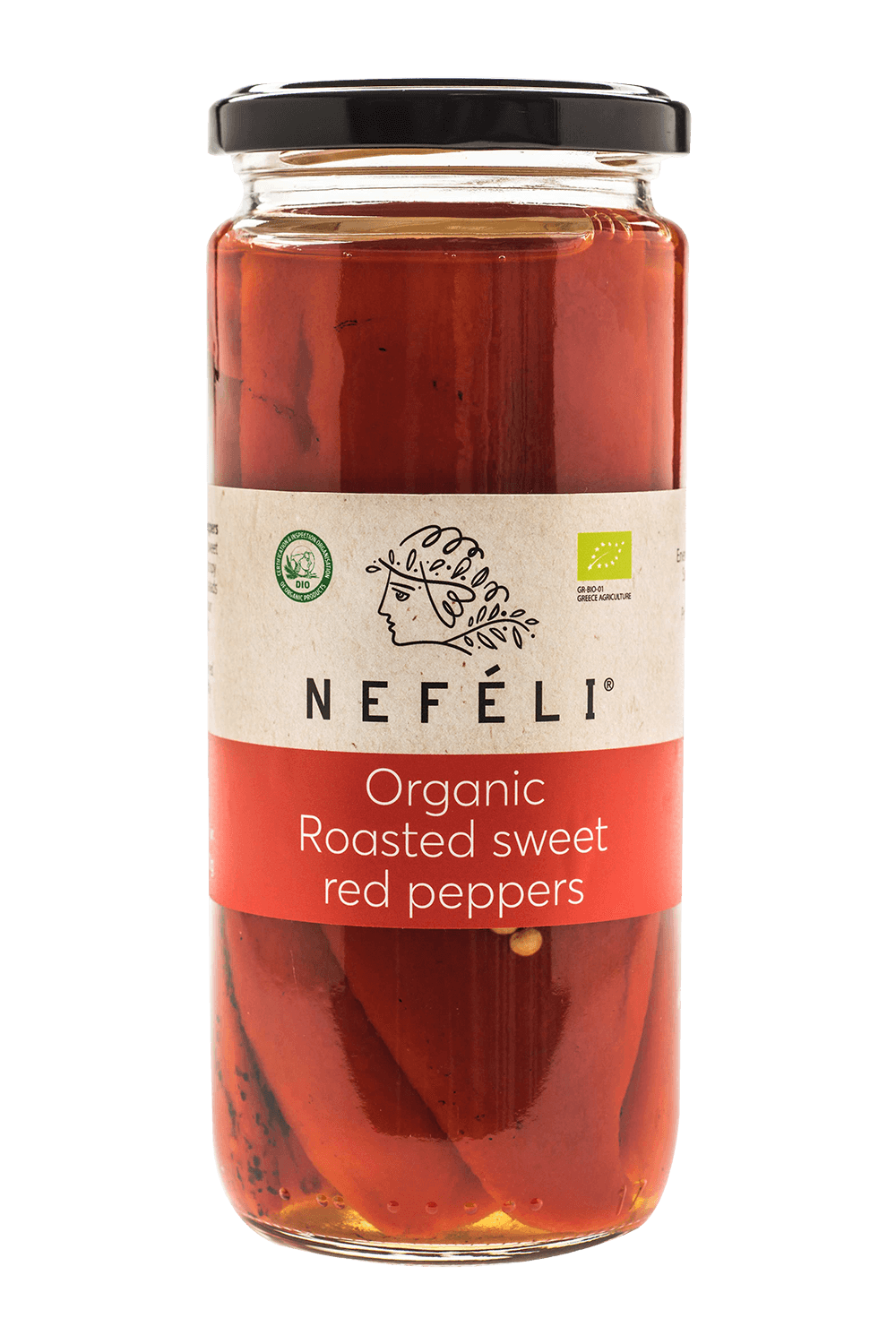 Organic roasted sweet red peppers